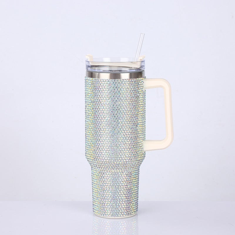 New Diamond 40Oz Stick Drill Handle Car Cup Handle Large Capacity Ice Cup Vacuum Suction Cup - Image 5
